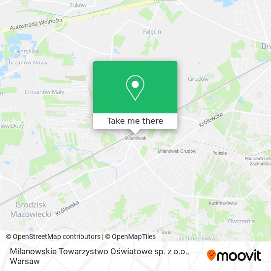 Milanowskie Towarzystwo Oświatowe sp. z o.o. map