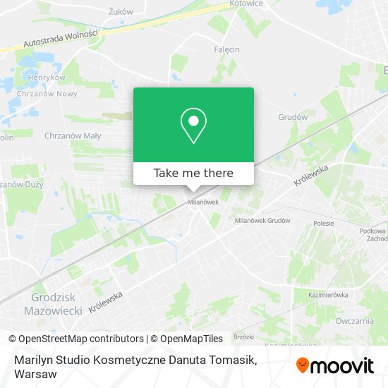 Marilyn Studio Kosmetyczne Danuta Tomasik map