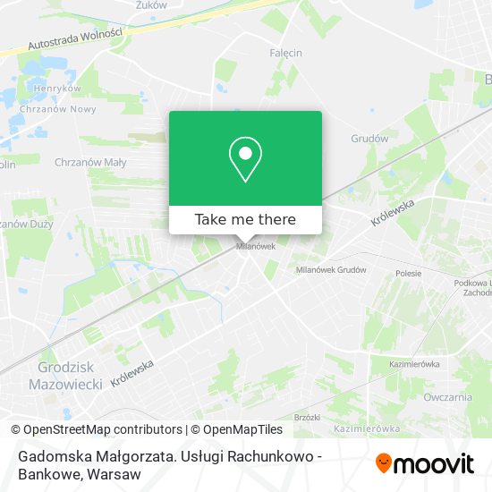 Gadomska Małgorzata. Usługi Rachunkowo - Bankowe map