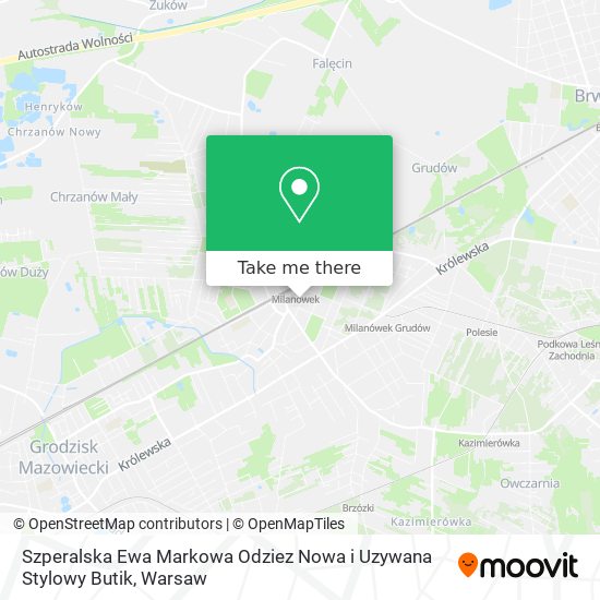 Szperalska Ewa Markowa Odziez Nowa i Uzywana Stylowy Butik map