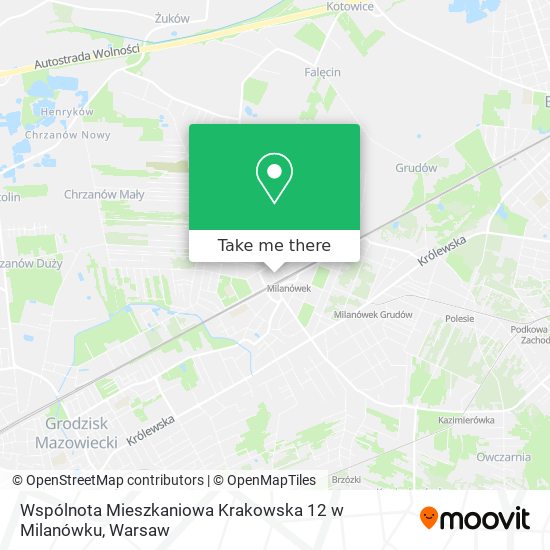 Wspólnota Mieszkaniowa Krakowska 12 w Milanówku map