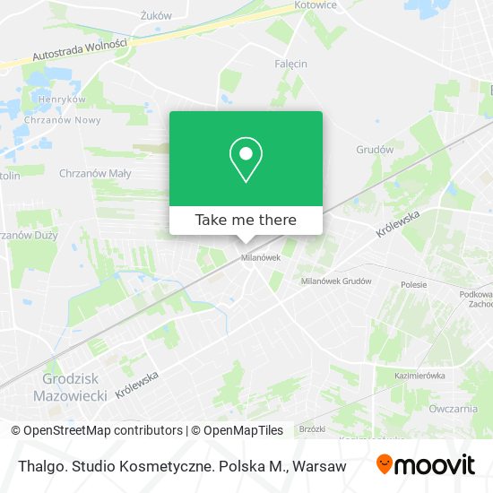 Карта Thalgo. Studio Kosmetyczne. Polska M.