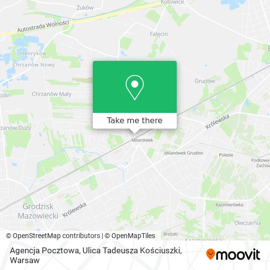 Agencja Pocztowa, Ulica Tadeusza Kościuszki map