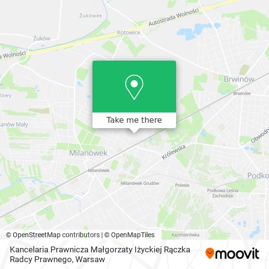 Kancelaria Prawnicza Małgorzaty Iżyckiej Rączka Radcy Prawnego map