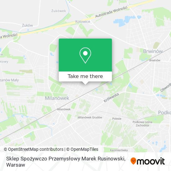 Sklep Spożywczo Przemysłowy Marek Rusinowski map