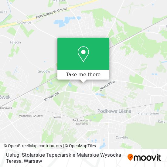 Usługi Stolarskie Tapeciarskie Malarskie Wysocka Teresa map