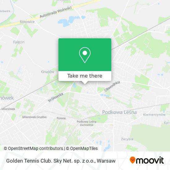 Golden Tennis Club. Sky Net. sp. z o.o. map