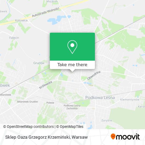 Sklep Oaza Grzegorz Krzemiński map