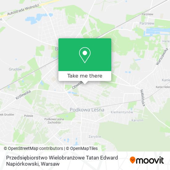 Przedsiębiorstwo Wielobranżowe Tatan Edward Napiórkowski map