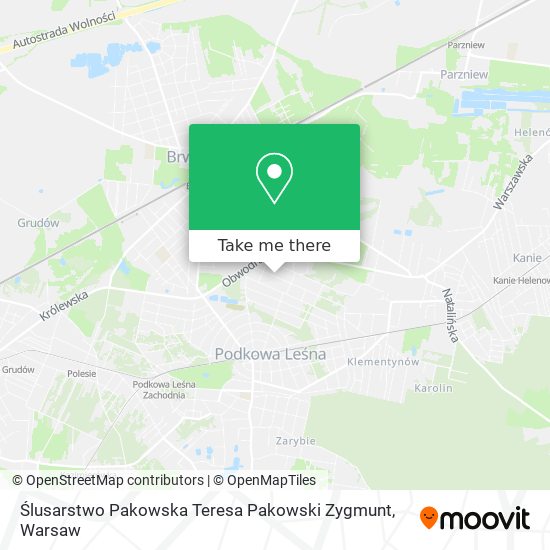 Ślusarstwo Pakowska Teresa Pakowski Zygmunt map