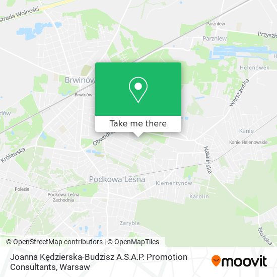 Joanna Kędzierska-Budzisz A.S.A.P. Promotion Consultants map