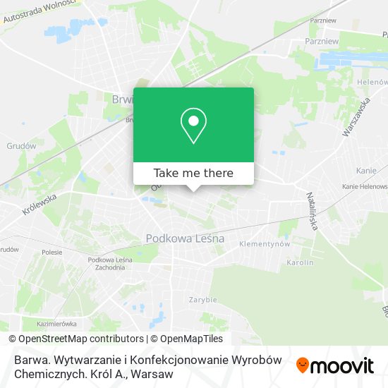 Barwa. Wytwarzanie i Konfekcjonowanie Wyrobów Chemicznych. Król A. map