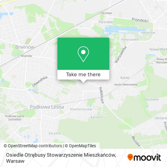 Osiedle Otrębusy Stowarzyszenie Mieszkańców map