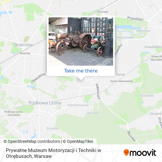 Prywatne Muzeum Motoryzacji i Techniki w Otrębusach map