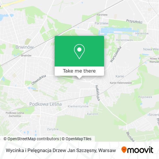 Wycinka i Pelęgnacja Drzew Jan Szczęsny map