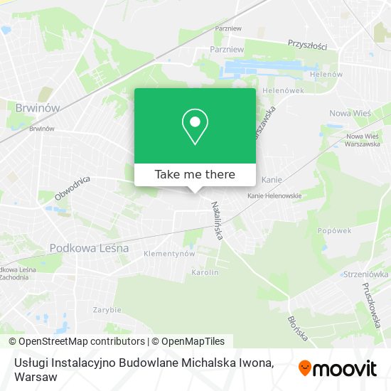 Usługi Instalacyjno Budowlane Michalska Iwona map