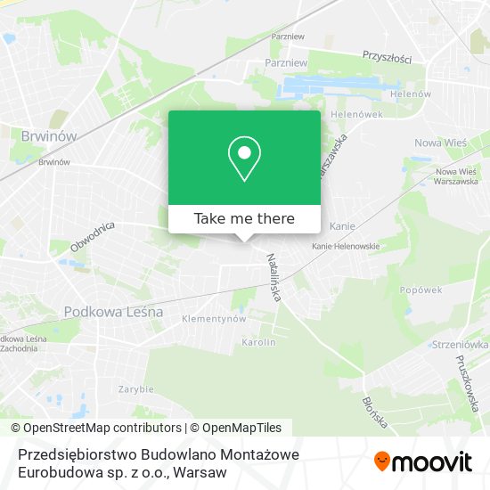 Карта Przedsiębiorstwo Budowlano Montażowe Eurobudowa sp. z o.o.