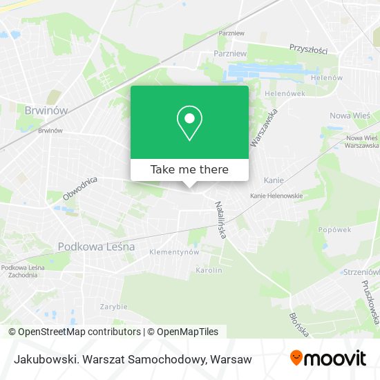 Jakubowski. Warszat Samochodowy map