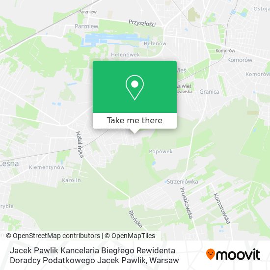 Jacek Pawlik Kancelaria Biegłego Rewidenta Doradcy Podatkowego Jacek Pawlik map