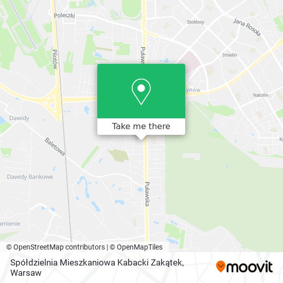 Spółdzielnia Mieszkaniowa Kabacki Zakątek map