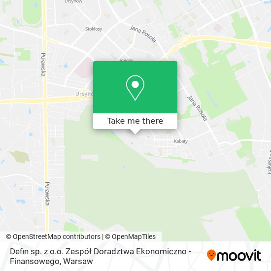 Defin sp. z o.o. Zespół Doradztwa Ekonomiczno - Finansowego map