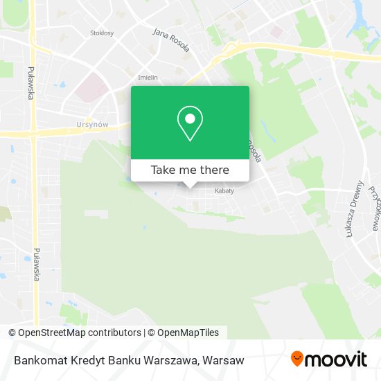 Bankomat Kredyt Banku Warszawa map