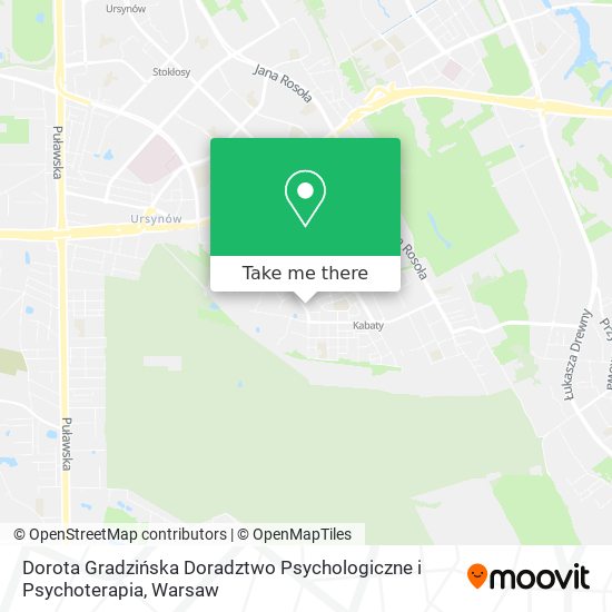 Карта Dorota Gradzińska Doradztwo Psychologiczne i Psychoterapia