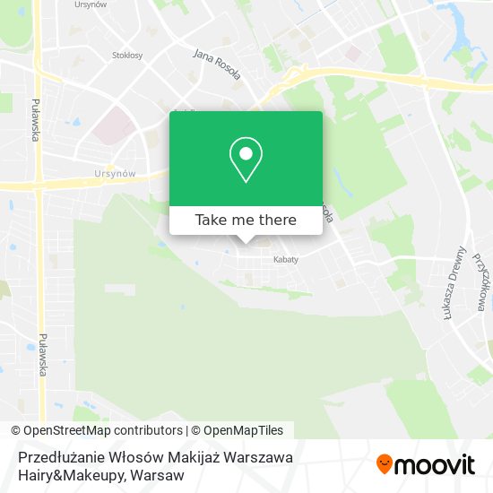 Przedłużanie Włosów Makijaż Warszawa Hairy&Makeupy map