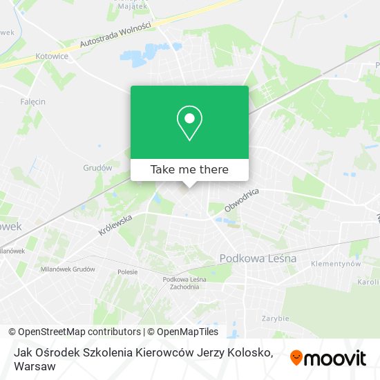 Jak Ośrodek Szkolenia Kierowców Jerzy Kolosko map