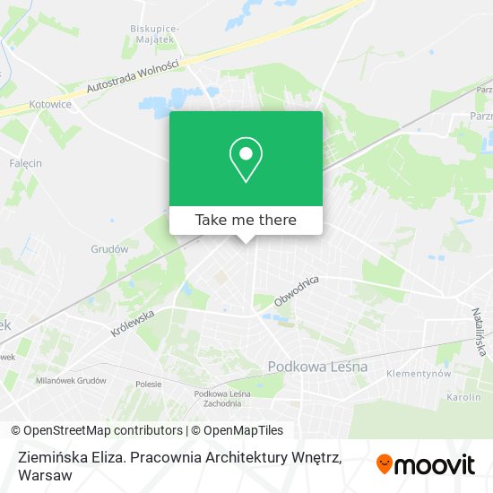 Ziemińska Eliza. Pracownia Architektury Wnętrz map