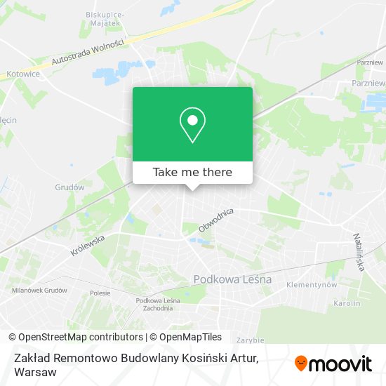 Zakład Remontowo Budowlany Kosiński Artur map