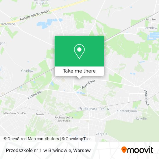 Przedszkole nr 1 w Brwinowie map