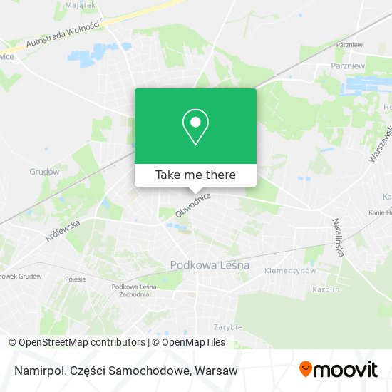 Namirpol. Części Samochodowe map