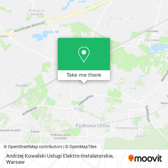 Andrzej Kowalski Usługi Elektro-Instalatorskie map