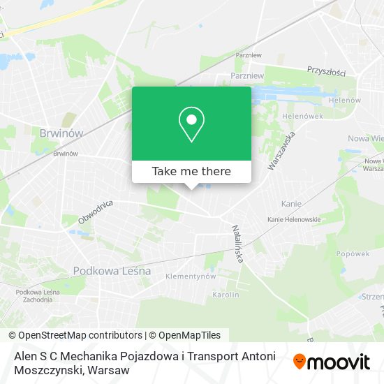 Alen S C Mechanika Pojazdowa i Transport Antoni Moszczynski map