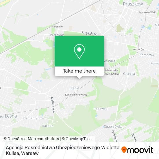 Карта Agencja Pośrednictwa Ubezpieczeniowego Wioletta Kulisa