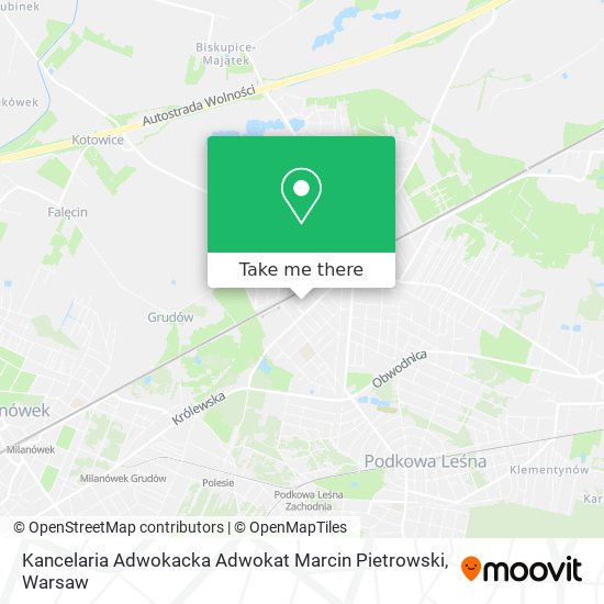 Kancelaria Adwokacka Adwokat Marcin Pietrowski map