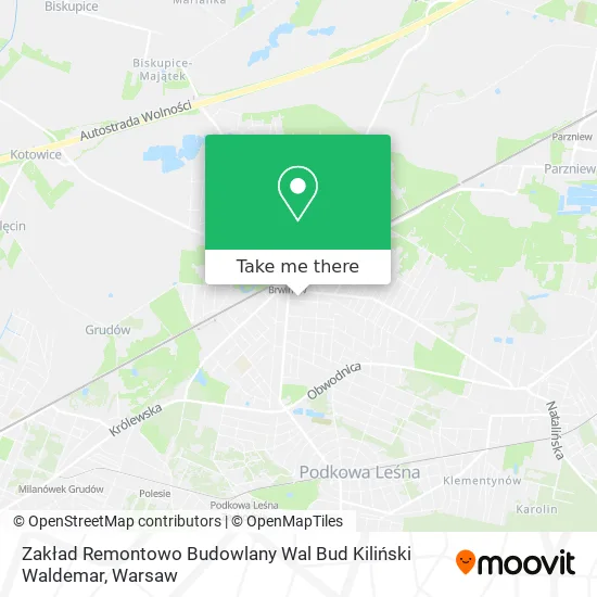 Карта Zakład Remontowo Budowlany Wal Bud Kiliński Waldemar
