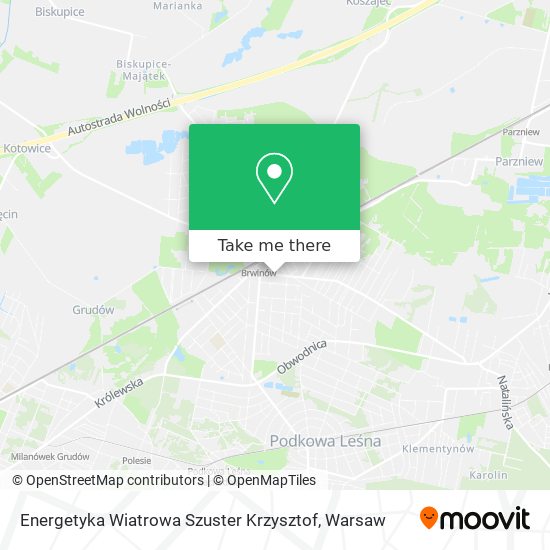 Карта Energetyka Wiatrowa Szuster Krzysztof