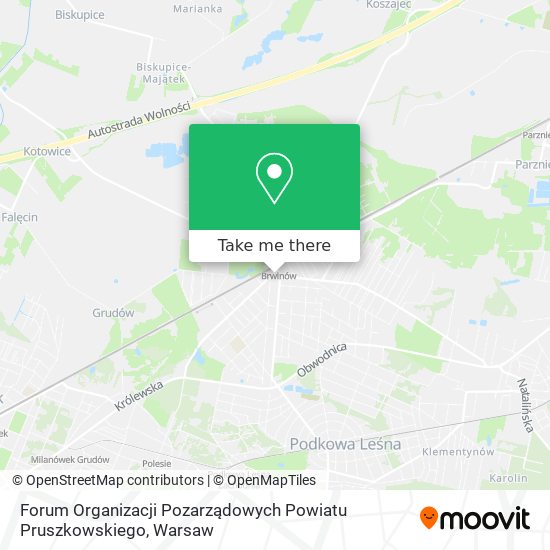 Forum Organizacji Pozarządowych Powiatu Pruszkowskiego map