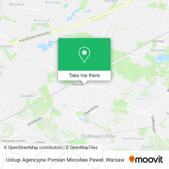Карта Usługi Agencyjne Pomian Mirosław Paweł