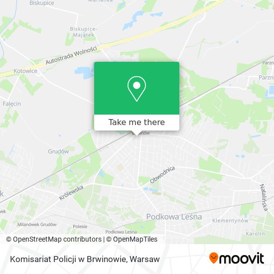 Komisariat Policji w Brwinowie map