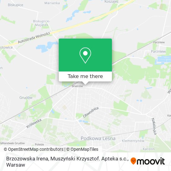 Brzozowska Irena, Muszyński Krzysztof. Apteka s.c. map