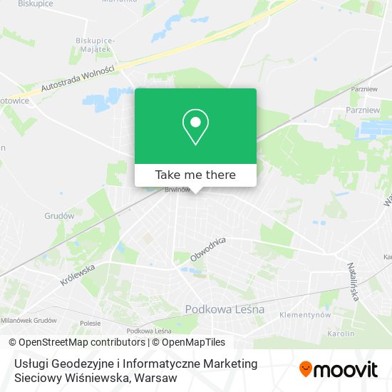 Usługi Geodezyjne i Informatyczne Marketing Sieciowy Wiśniewska map