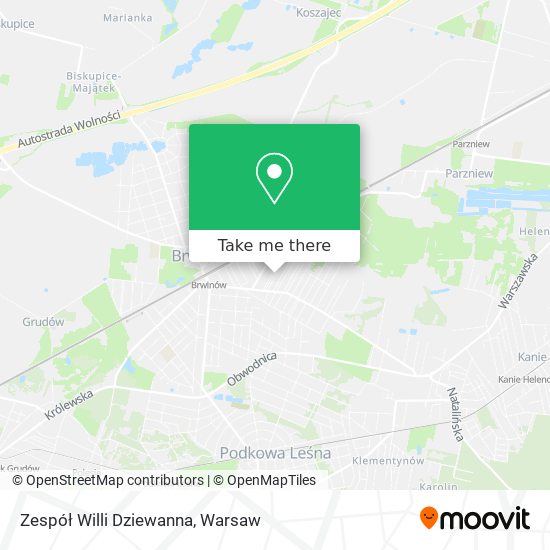 Zespół Willi Dziewanna map