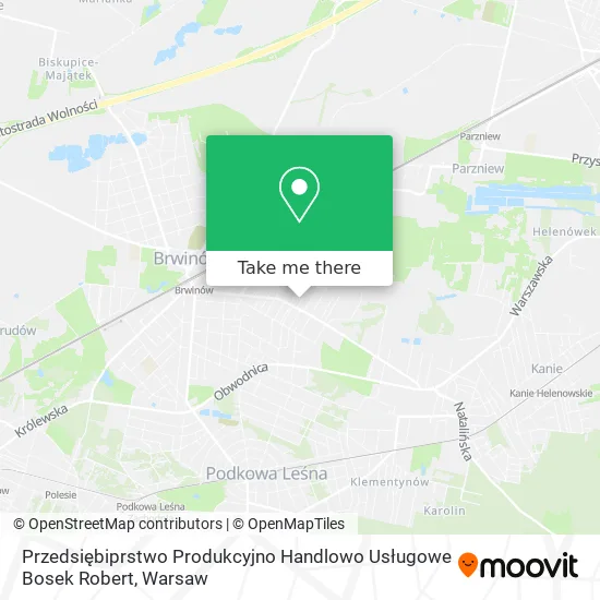 Карта Przedsiębiprstwo Produkcyjno Handlowo Usługowe Bosek Robert