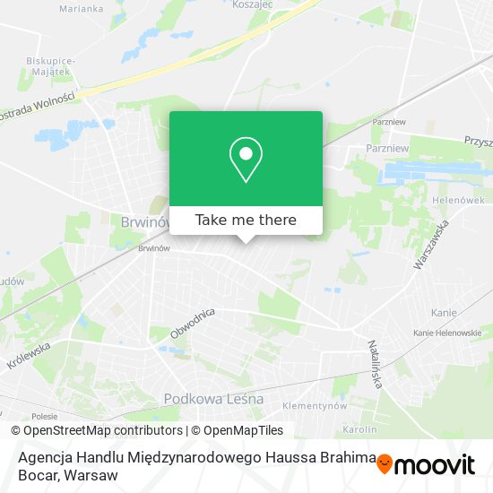 Agencja Handlu Międzynarodowego Haussa Brahima Bocar map