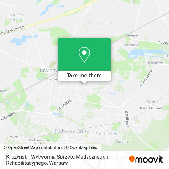 Krużyński. Wytwórnia Sprzętu Medycznego i Rehabilitacyjnego map