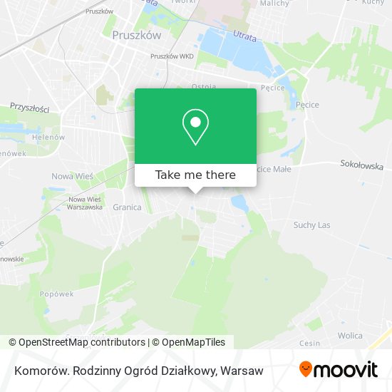 Komorów. Rodzinny Ogród Działkowy map