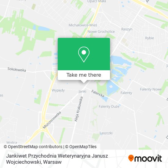 Jankiwet Przychodnia Weterynaryjna Janusz Wojciechowski map